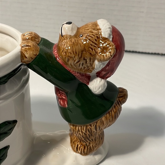 Holiday Bear and Mistletoe Christmas Coffee Mug. Very Unique. - Picture 8 of 12